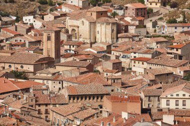 Zaragoza, Daroca 'da güçlendirilmiş bir ortaçağ tarihi kasabası. Aragon, İspanya 