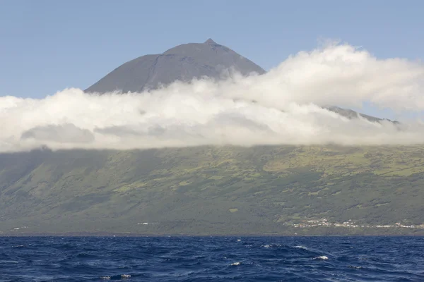 Azoren kustlijn landschap met de Atlantische Oceaan in eiland Pico. P — Stockfoto