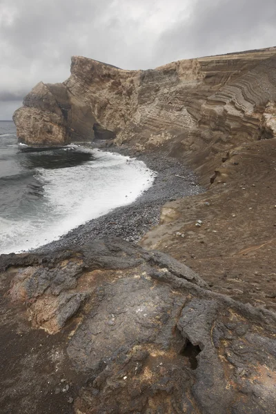 Azores volcanic coastline landscape in Faial island. Ponta dos C Stock Image