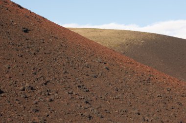 Azores Faial Adası çok renkli volkanik manzara. Ponta
