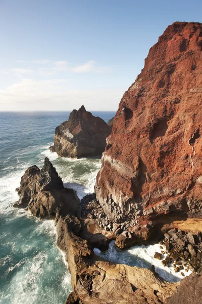 Azoren Küste Vulkanlandschaft in Faial Insel. Ponta dos c — Stockfoto