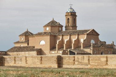 Cartuja Nuestra Senora de la Fuentes dış bina. Huesca, İspanya
