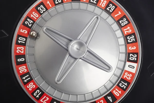 Casino roulette detail with ball in number five. Gambling — Stock Photo, Image