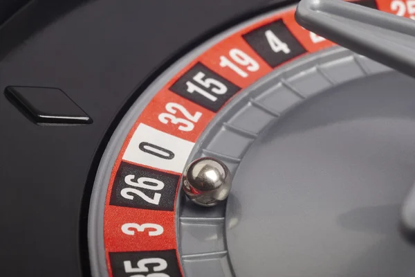 Casino roulette detail with ball in number seventeen. Gambling — Stock Photo, Image