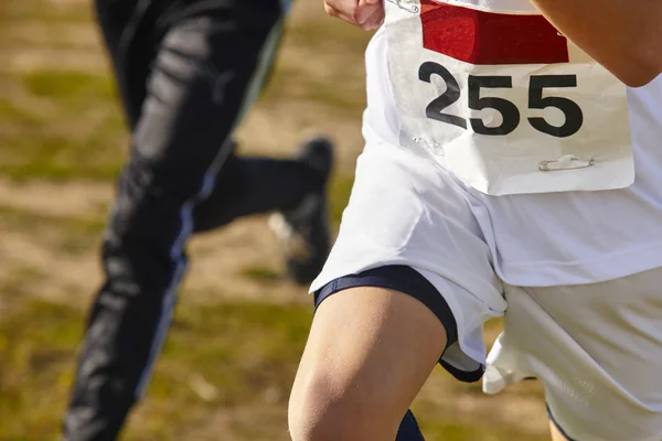 Genç Atletizm kaçakçıları bir yarış. Açık devre — Stok fotoğraf