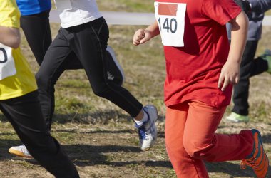 Genç atletik kaçakçıları bir yarış. Açık devre