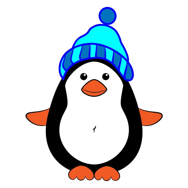 Pingouin portant un chapeau — Image vectorielle