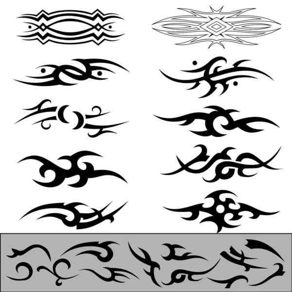 Tribal Tattoos — Stock Vector