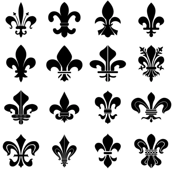 Fleur de Lys sembolleri — Stok Vektör