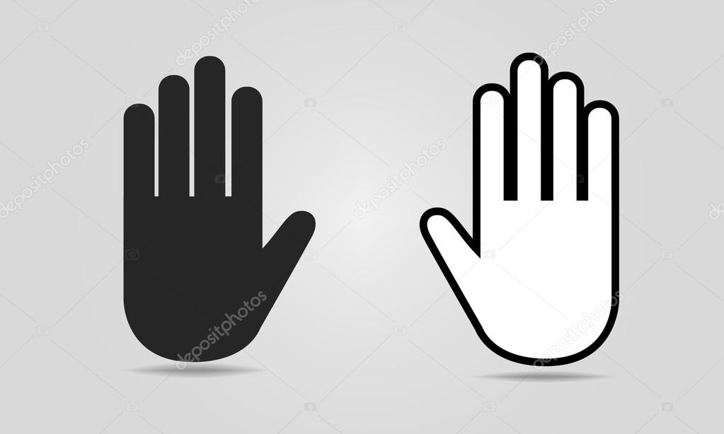 Black and white hands — Stock Vector © j0hnb0y 67443053