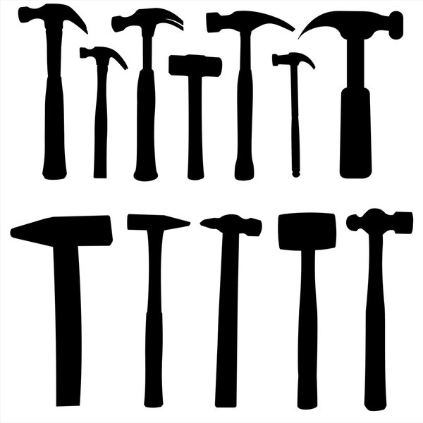 Hammer silhouette set