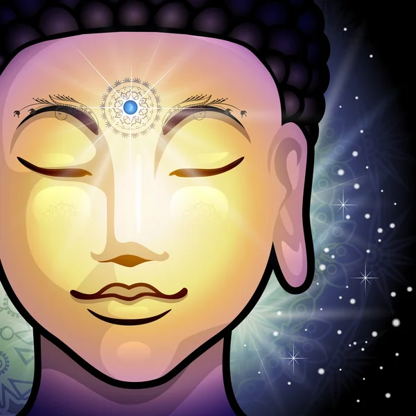 Bouddha Face premier étage — Image vectorielle