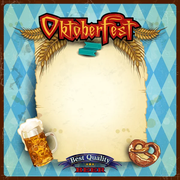 Role o menu Oktoberfest — Vetor de Stock