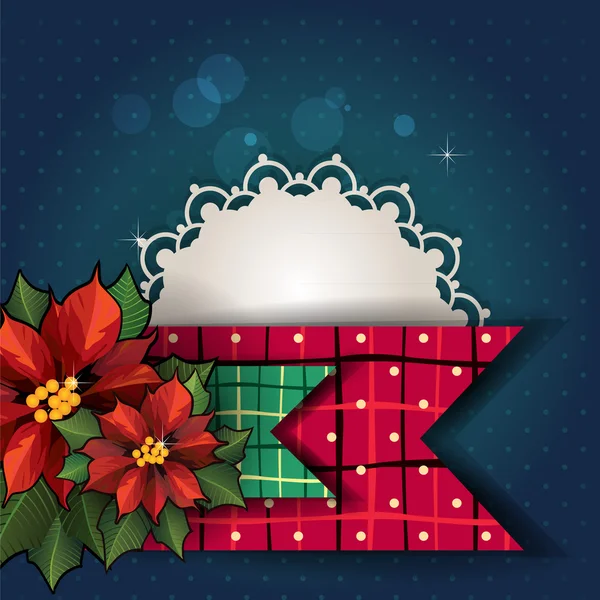 Karácsonyi csillag-címke Stock Illusztrációk