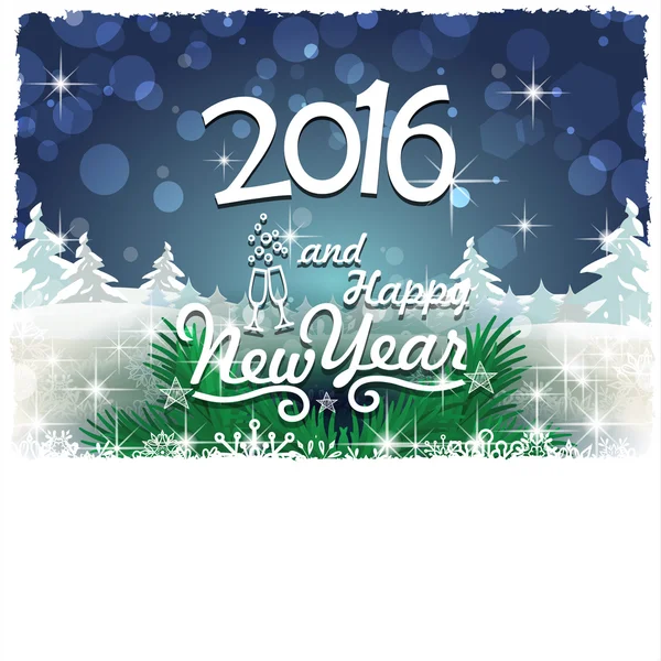 Nuevo año 2016 — Vector de stock