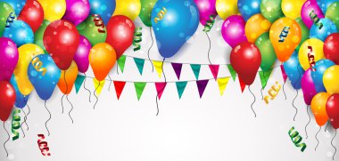 Afiş balonlar ve bayrakları
