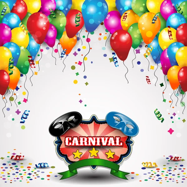 Carnival and balloons — Stock Vector