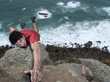 adventure rock climbing man clipart