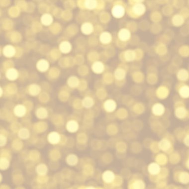 Altın parıltılı ışıklar. Parlak bokeh daireleri olan kusursuz bir dokuya sahip. Odaklanmamış altın parıltı arkaplanı.