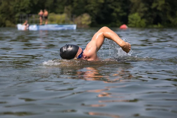 Nadador haciendo adelante gatear natación golpe —  Fotos de Stock