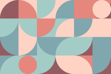 Geometri minimalist sanat eseri posteri, basit şekil ve figürlü pankart. Soyut vektör deseni tasarımı. Pastel gözlük. Vektör