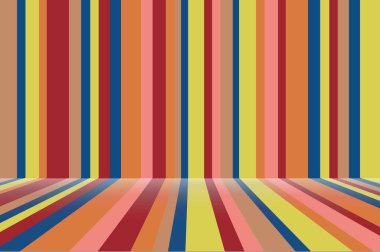 Odanın dokusuna sahip modaya uygun renklerden çizgili arka plan. Vektör.