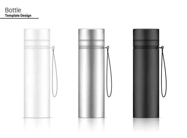 Bottle Mock Realistic Plastic Shaker Vector Water Drink Konzeptdesign Für — Stockvektor