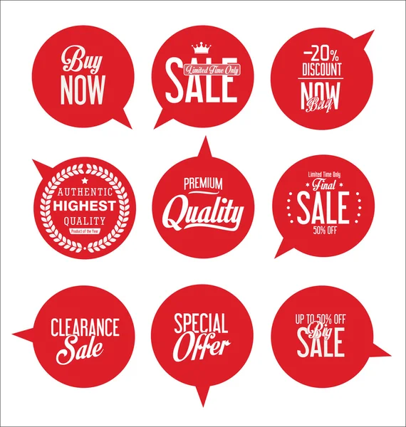 Papier verkoop stickers collectie — Stockvector