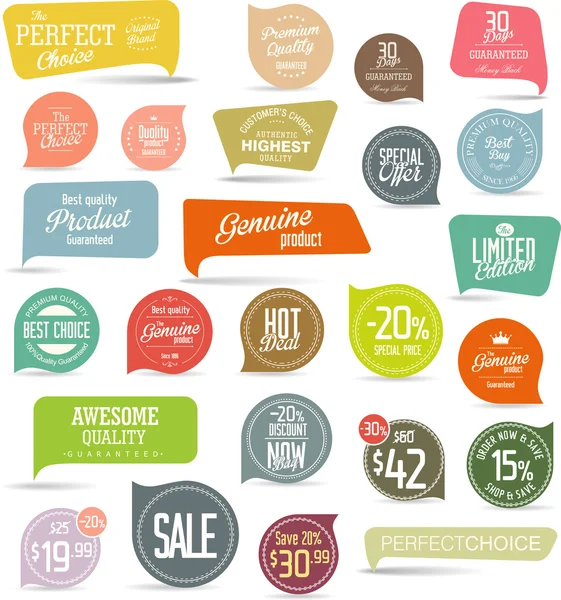 Modern sale stickers collection — Stock Vector