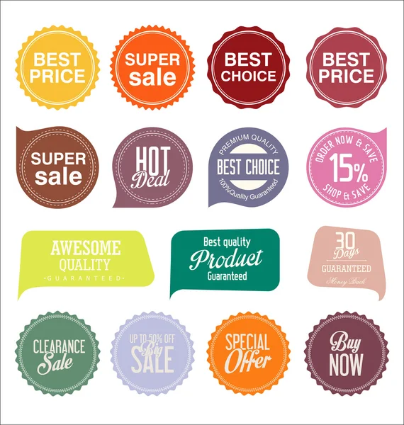 Moderne verkoop stickers collectie — Stockvector