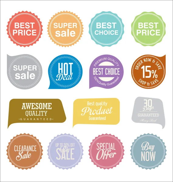 Modern sale stickers collection — Stock Vector