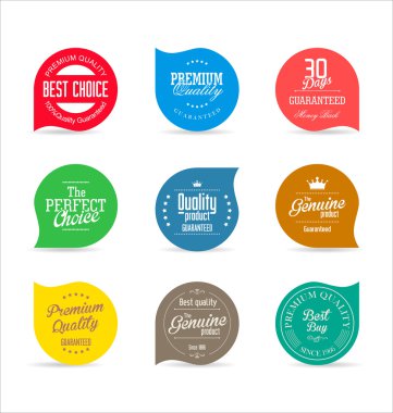 Satılık çıkartmaları ve Etiketler koleksiyonu