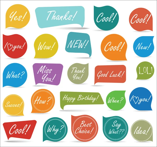 Colorful speech bubbles collection — Stock Vector