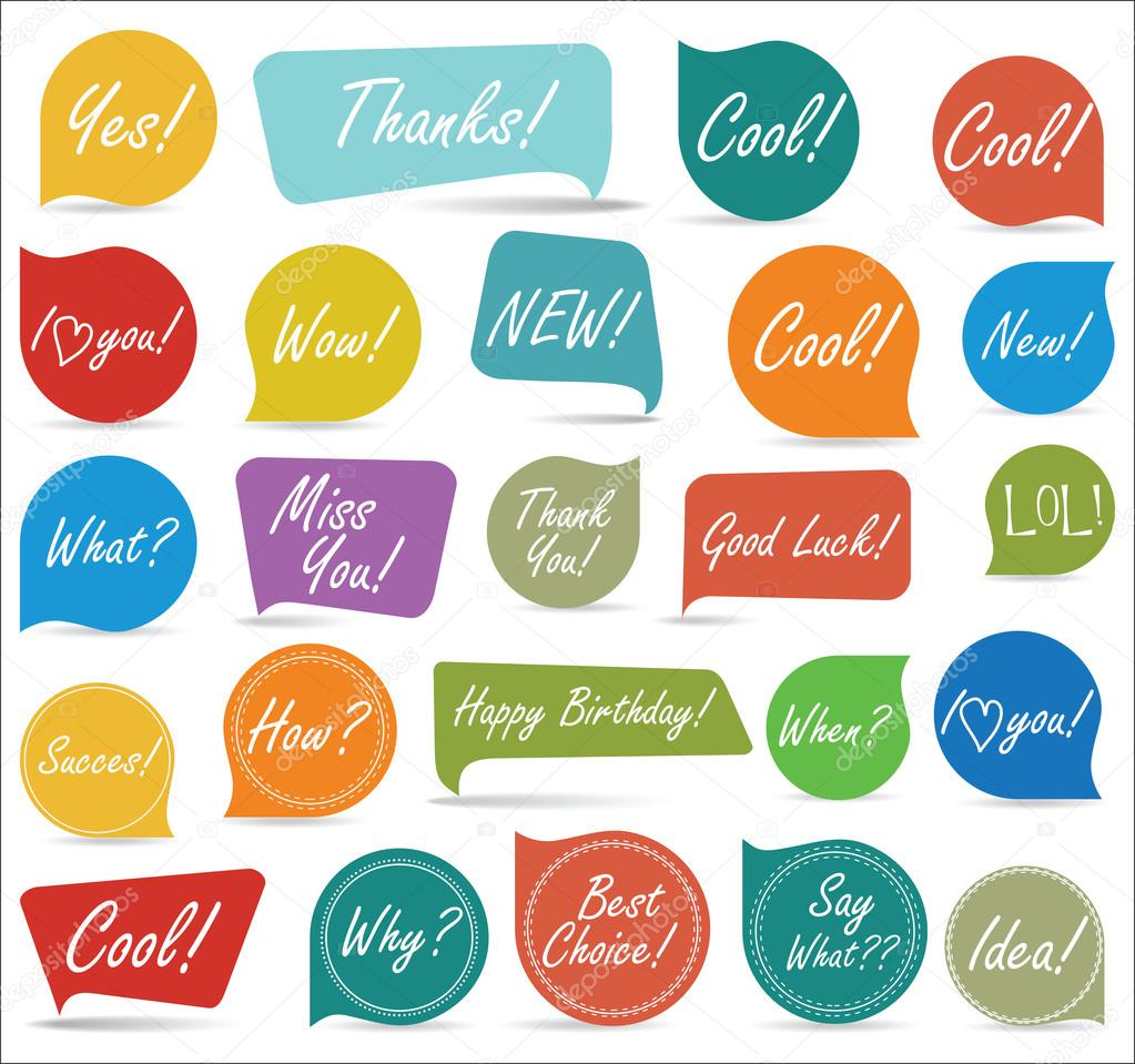 Colorful speech bubbles collection