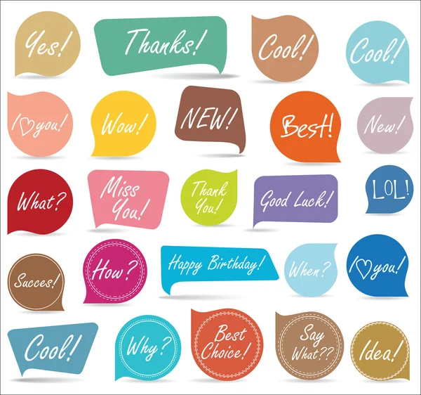 Colorful speech bubbles collection — Stock Vector