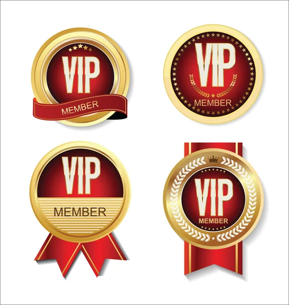 Vip miembro de la colección de placa — Vector de stock