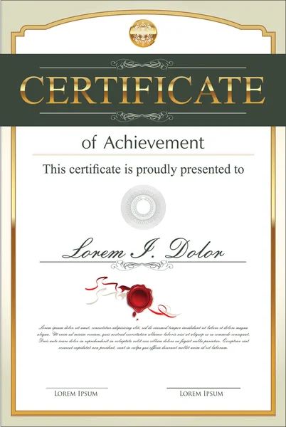 Certificaat of diploma sjabloon — Stockvector