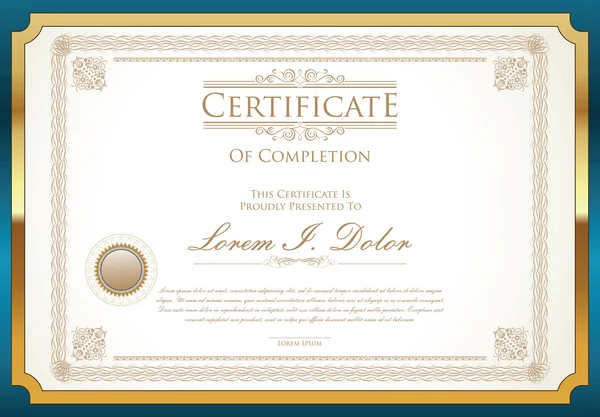 Certificaat of diploma sjabloon — Stockvector