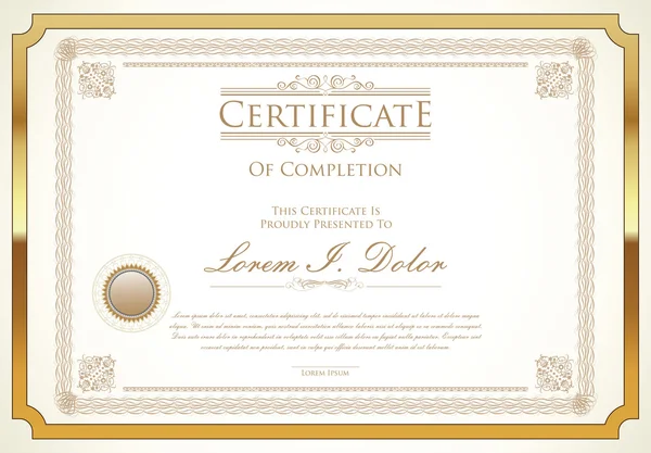 Certyfikat lub dyplom szablon — Wektor stockowy