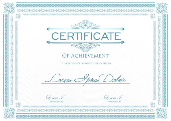 Certificaat of diploma sjabloon — Stockvector