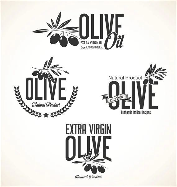 Kolekcje etykiet oliwy z oliwek — Wektor stockowy