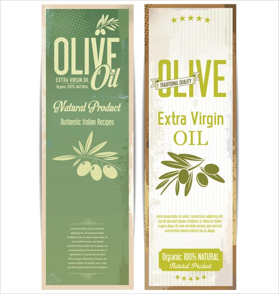 Collezioni di etichette dell'olio d'oliva — Vettoriale Stock