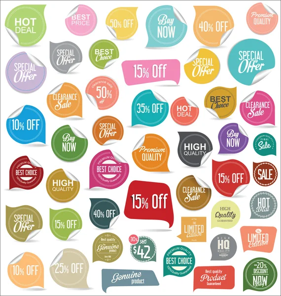 Premium quality modern labels collection — Stock Vector