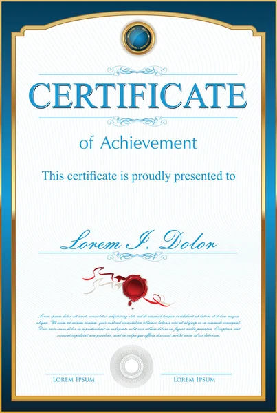 Certificaat of diploma sjabloon — Stockvector