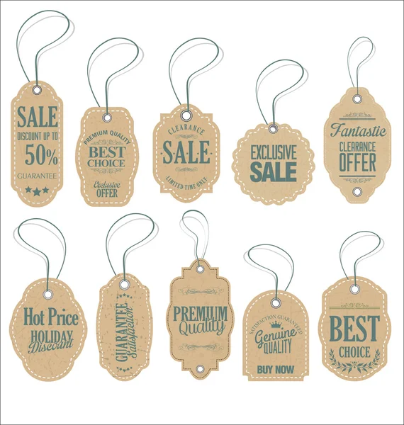 Style vintage vente tags design — Image vectorielle