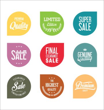 Satılık fiyat etiketi modern tasarım koleksiyonu