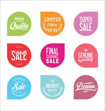 Satılık fiyat etiketi modern tasarım koleksiyonu