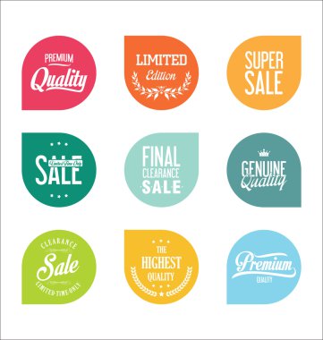 Satılık fiyat etiketi modern tasarım koleksiyonu