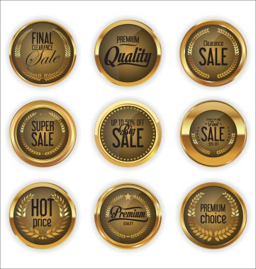 Retro vintage etiketleri koleksiyonu