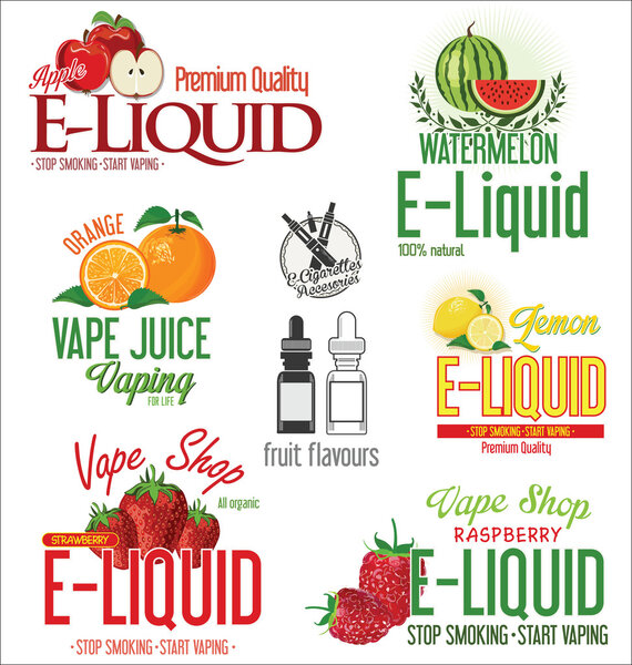 Electronic cigarette liquid flavour retro design collection